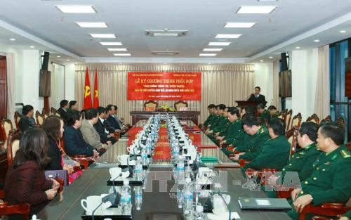 Quang cảnh Lễ ký chương trình phối hợp. Ảnh: Doãn Tấn - TTXVN Quang cảnh Lễ ký chương trình phối hợp. Ảnh: Doãn Tấn - TTXVN