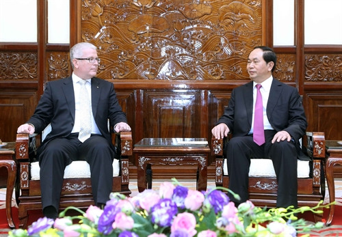 Chiều 6/9/2016, tại Phủ Chủ tịch, Chủ tịch nước Trần Đại Quang tiếp Ngài Craig Chittick, Đại sứ Đặc mệnh toàn quyền Australia đến trình Quốc thư. Ảnh: Nhan Sáng-TTXVN