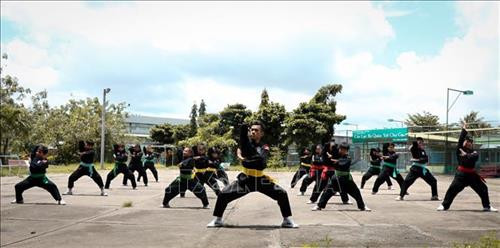 Môn sinh võ Gò Công thực hiện bài quyền bộ pháp trỏ. Ảnh: Nam Thái – TTXVN Môn sinh võ Gò Công thực hiện bài quyền bộ pháp trỏ. Ảnh: Nam Thái – TTXVN