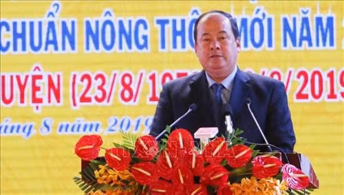 Ông Nguyễn Thanh Bình, Chủ tịch UBND tỉnh An Giang phát biểu tại buổi lễ. Ảnh: Công Mao-TTXVN