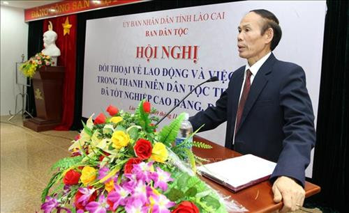 Ông Nguyễn Hữu Thế, Phó Chủ tịch UBND tỉnh Lào Cai phát biểu tại hội nghị. Ảnh: Quốc Khánh - TTXVN Ông Nguyễn Hữu Thế, Phó Chủ tịch UBND tỉnh Lào Cai phát biểu tại hội nghị. Ảnh: Quốc Khánh - TTXVN