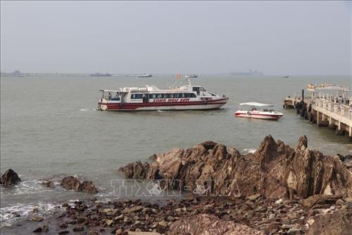 Tàu của Công ty Công ty cổ phần Song Ngư Sơn (thị xã Cửa Lò, tỉnh Nghệ An) đang chờ đón du khách đi tham quan trên biển và trên sông. Ảnh : Nguyễn Văn Nhật - TTXVN Tàu của Công ty Công ty cổ phần Song Ngư Sơn (thị xã Cửa Lò, tỉnh Nghệ An) đang chờ đón du khách đi tham quan trên biển và trên sông. Ảnh : Nguyễn Văn Nhật - TTXVN