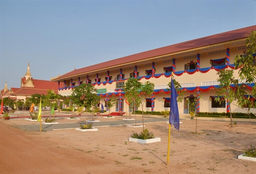 Công trình Nhà ở cho học viên Trường Công binh Techo. Ảnh: Chí Hùng - Minh Hưng - Chanh Đa -TTXVN