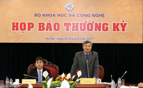 Thứ trưởng Bộ KH&CN Phạm Công Tạc phát biểu tại buổi họp báo. Ảnh: Bộ KH&CN Thứ trưởng Bộ KH&CN Phạm Công Tạc phát biểu tại buổi họp báo. Ảnh: Bộ KH&CN