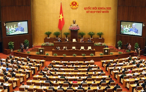 Lễ khai mạc Kỳ họp thứ 10, Quốc hội khóa XIII. Ảnh: Doãn Tấn – TTXVN