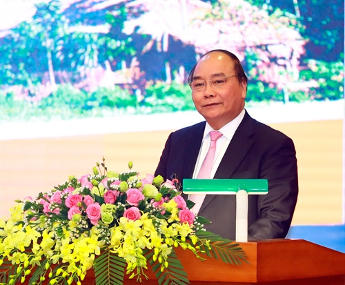 Thủ tướng Nguyễn Xuân Phúc phát biểu chỉ đạo. Ảnh: Thống Nhất – TTXVN