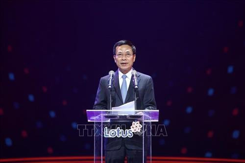 Bộ trưởng Bộ Thông tin và Truyền thông Nguyễn Mạnh Hùng phát biểu. Ảnh: Minh Quyết - TTXVN Bộ trưởng Bộ Thông tin và Truyền thông Nguyễn Mạnh Hùng phát biểu. Ảnh: Minh Quyết - TTXVN
