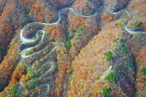 Tên gọi của địa danh này được tạo thành từ hai yếu tố. Trong đó, "i-ro-ha" là ba ký tự đầu tiên trong bảng chữ cái 48 ký tự của tiếng Nhật trước đây; "zaka" có nghĩa là "độ dốc". Ảnh: IkidaneNippon. Con đèo được đặt tên như vậy bởi nó có 48 khúc cua, cũng là số lượng chữ trong bảng chữ cái Nhật Bản. Mỗi khúc cua được đặt tên với một ký tự tương ứng. Ảnh: IkidaneNippon. Những đoạn đường đầu tiên được xây dựng vào năm 1954 và 1965. Đến nay, dù con đường đã được hiện đại hóa và nới rộng nhưng số lượng khúc cua vẫn giữ nguyên. Đây là tuyến đường duy nhất nối thành phố Nikko với vùng Oku-nikko. Ảnh: Japankuru. Đèo Irohazaka vào mùa thu nhìn từ vệ tinh. Ảnh: Google Maps. Hiện nay, con đường Irohazaka thứ nhất là lối đi xuống với 28 khúc cua có điểm dừng chân ngắm khung cảnh hai thác nước. Ảnh: Itchy Feet. Đường Irohazaka thứ hai có 20 khúc cua, chỉ dành cho các phương tiện đi lên cao nguyên Akechidaira. Ảnh:IkidaneNippon. Tuyến cáp treo đưa du khách từ bãi đỗ xe ở cao nguyên đến đài quan sát Akechidaira trong 3 phút với giá 750 yên (khoảng 150.000 đồng). Ảnh: IkidaneNippon. Từ đây, du khách có thể thấy núi Nantai, hồ Chuzenji và thác Kegon. Đây là nơi tốt nhất để nhìn ngắm vẻ đẹp lộng lẫy của thiên nhiên. Thời gian phổ biến nhất để đến Irohazaka là mùa thu, từ giữa tháng 10 đến đầu tháng 11 khi lá cây bắt đầu thay đổi màu sắc. Ảnh: AmusingPlanet. Một đoạn đèo Irohazaka nhìn từ trên cao. Ảnh: Pinterest. Thông thường, mất khoảng 20 đến 30 phút lái xe để đi hết con đèo Irohazaka. Nhưng vào dịp cuối tuần, lượng du khách đổ về đây tham quan rất đông khiến thời gian có thể lên tới 4 giờ. Ảnh: Ảnh: IkidaneNippon. Toàn cảnh vùng núi của tỉnh Tochigi. Ảnh: AmusingPlanet.