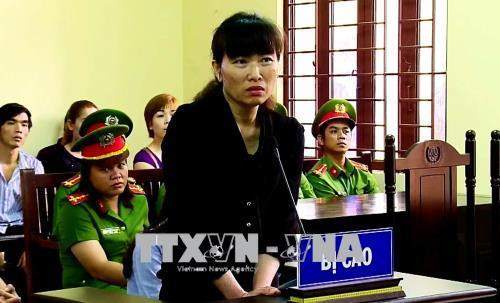 Bị cáo Phạm Thị Mỹ Linh, chủ cơ sở mầm non Mầm Xanh. Ảnh: Thành Chung – TTXVN