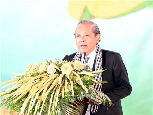 Phó Thủ tướng Thường trực Chính phủ Trương Hòa Bình phát biểu chào mừng. Ảnh: Trọng Đức – TTXVN Phó Thủ tướng Thường trực Chính phủ Trương Hòa Bình phát biểu chào mừng. Ảnh: Trọng Đức – TTXVN