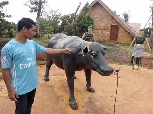 Một hạng mục công trình trong khu bảo tồn đang bị hư hỏng, xuống cấp nghiêm trọng