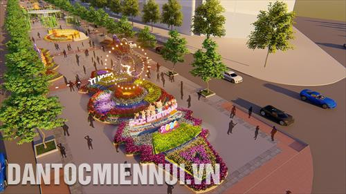 Phối cảnh Kết của Đường hoa Nguyễn Huệ Tết Canh Tý 2020. Ảnh: BTC