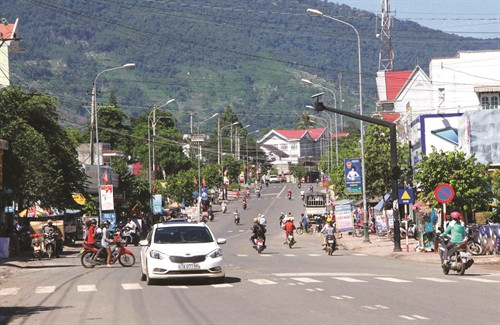 Một góc thị trấn Krông Kmar, huyện Krông Bông