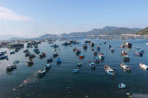 Tàu của ngư dân đang bám đảo để đánh bắt hải sản ở đảo Ba Bình. Ảnh: Dương Chí Tưởng-TTXVN Tàu của ngư dân đang bám đảo để đánh bắt hải sản ở đảo Ba Bình. Ảnh: Dương Chí Tưởng-TTXVN