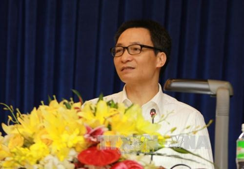 Phó Thủ tướng Vũ Đức Đam phát biểu tại hội nghị. Ảnh: Phương Vy – TTXVN