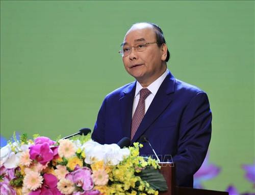 Thủ tướng Nguyễn Xuân Phúc phát biểu. Ảnh: Thống Nhất - TTXVN