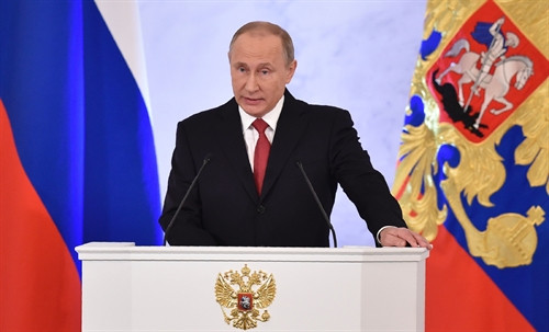 Trong ảnh (tư liệu): Tổng thống Nga Vladimir Putin phát biểu tại một sự kiện ở Moskva ngày 1/12. AFP/TTXVN