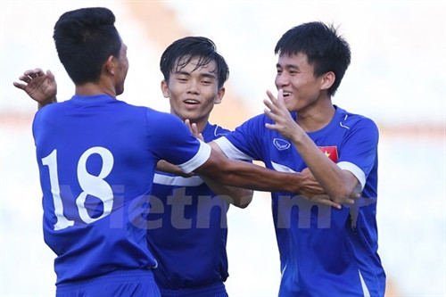 U19 Việt Nam đã sẵn sàng cho mục tiêu chinh phục đỉnh cao Đông Nam Á. (Ảnh: Minh Chiến/Vietnam+) U19 Việt Nam đã sẵn sàng cho mục tiêu chinh phục đỉnh cao Đông Nam Á. (Ảnh: Minh Chiến/Vietnam+)