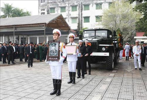 Lễ truy điệu và đưa tang nguyên Chủ tịch nước, Đại tướng Lê Đức Anh. Ảnh: Doãn Tấn - TTXVN