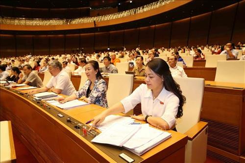 Đại biểu Quốc hội tỉnh Bắc Giang biểu quyết thông qua Luật Phòng, chống tác hại của rượu, bia. Ảnh: Phương Hoa - TTXVN Đại biểu Quốc hội tỉnh Bắc Giang biểu quyết thông qua Luật Phòng, chống tác hại của rượu, bia. Ảnh: Phương Hoa - TTXVN