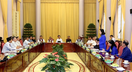 Phó Chủ tịch nước Đặng Thị Ngọc Thịnh phát biểu tại buổi tiếp. Ảnh: Phương Hoa – TTXVN Phó Chủ tịch nước Đặng Thị Ngọc Thịnh phát biểu tại buổi tiếp. Ảnh: Phương Hoa – TTXVN
