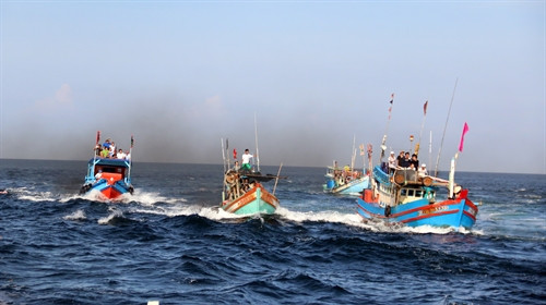 Tàu cá ngư dân Lại Sơn nghinh thần Nam Hải Đại tướng quân Tàu cá ngư dân Lại Sơn nghinh thần Nam Hải Đại tướng quân