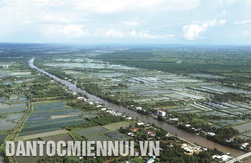 Đồng bằng sông Cửu Long nhìn từ trên cao