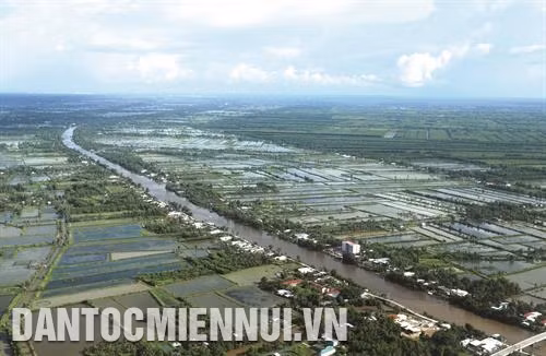 Đồng bằng sông Cửu Long nhìn từ trên cao