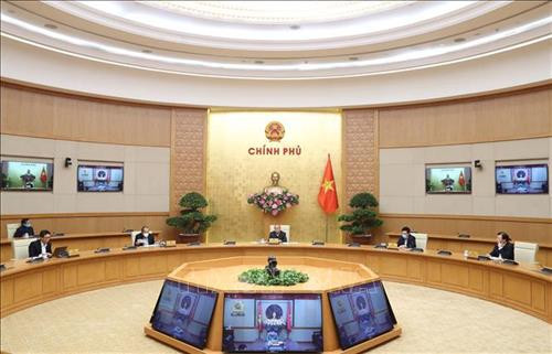 Thủ tướng Nguyễn Xuân Phúc điều hành cuộc họp. Ảnh: Thống Nhất - TTXVN Thủ tướng Nguyễn Xuân Phúc điều hành cuộc họp. Ảnh: Thống Nhất - TTXVN