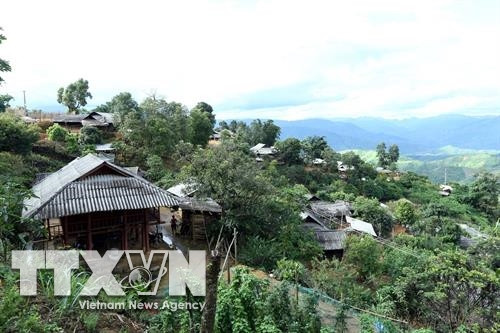 Một góc bản Huổi Tống A, xã Háng Lìa. Ảnh: Phan Tuấn Anh - TTXVN