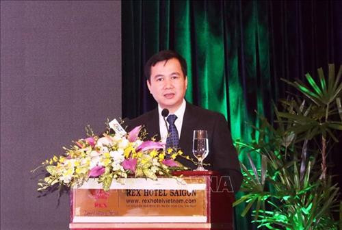 Ông Bùi Thế Duy, Thứ trưởng Bộ Khoa học và Công nghệ phát biểu tham luận tại Hội thảo. Ảnh: Xuân Khu-TTXVN