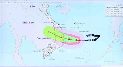 Sơ đồ đường đi của bão số 6. Ảnh: Vũ Sinh - TTXVN Sơ đồ đường đi của bão số 6. Ảnh: Vũ Sinh - TTXVN
