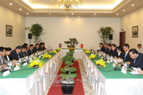 Quang cảnh buổi hội đàm. Ảnh: Thanh Vũ-TTXVN