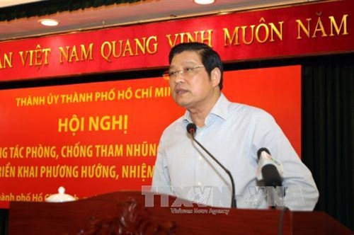 Trưởng Ban Nội chính Trung ương Phan Đình Trạc phát biểu tại hội nghị. Ảnh: Thanh Vũ-TTXVN Trưởng Ban Nội chính Trung ương Phan Đình Trạc phát biểu tại hội nghị. Ảnh: Thanh Vũ-TTXVN