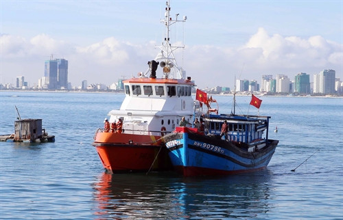 Tàu SAR 274 cứu nạn và lai dắt thành công tàu cá ĐNa 90796TS cùng 3 ngư dân gặp nạn cập bờ an toàn tại Đà Nẵng. Ảnh: Trần Lê Lâm - TTXVN Tàu SAR 274 cứu nạn và lai dắt thành công tàu cá ĐNa 90796TS cùng 3 ngư dân gặp nạn cập bờ an toàn tại Đà Nẵng. Ảnh: Trần Lê Lâm - TTXVN