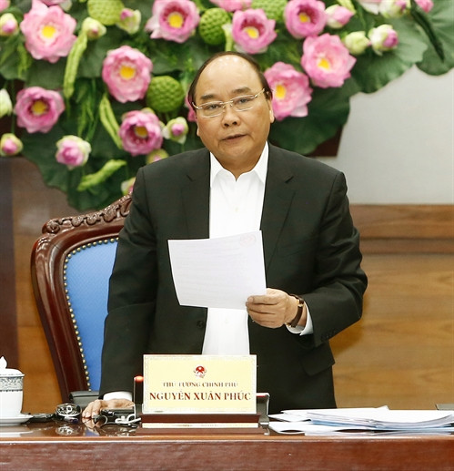 Thủ tướng Nguyễn Xuân Phúc phát biểu chỉ đạo.Ảnh: Thống Nhất-TTXVN