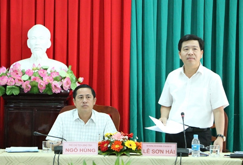 Ông Lê Sơn Hải, Thứ trưởng, Phó Chủ nhiệm Ủy ban Dân tộc phát biểu tại buổi làm việc. Ảnh: Hoài Thu – TTXVN Ông Lê Sơn Hải, Thứ trưởng, Phó Chủ nhiệm Ủy ban Dân tộc phát biểu tại buổi làm việc. Ảnh: Hoài Thu – TTXVN