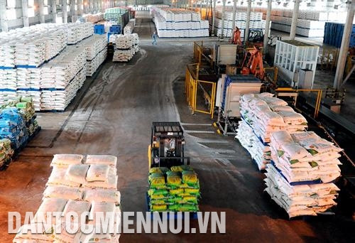 Nhà máy Đạm Cà Mau công suất 800.000 tấn urê/năm được xây dựng trên diện tích 52 ha tại địa bàn xã Khánh An, huyện U Minh với tổng mức đầu tư khoảng 900 triệu USD. Ảnh: Phúc Thanh