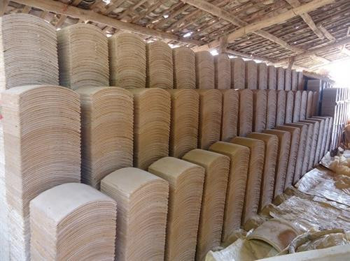 Thành phẩm ngói âm dương. Thành phẩm ngói âm dương.