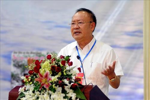 Ông Nguyễn Mạnh Thản, Chủ tịch Hiệp hội Du lịch Hà Nội, Chủ tịch HĐQT-Tổng Giám đốc Công ty Ao Vua phát biểu. Ảnh: Quang Quyết-TTXVN