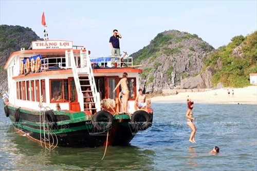 Hòa mình vào những dòng nước trong xanh. Ảnh: Trần Thanh Giang