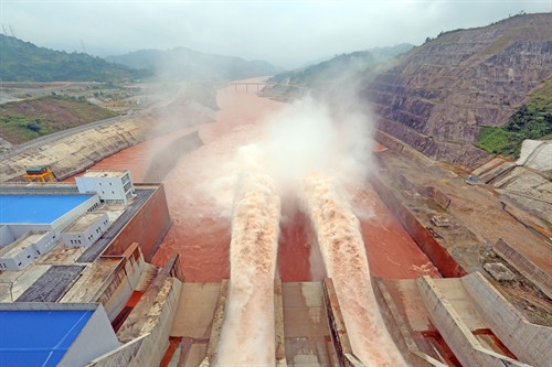 Khu vực đập chính của Thủy điện Lai Châu. Khu vực đập chính của Thủy điện Lai Châu.