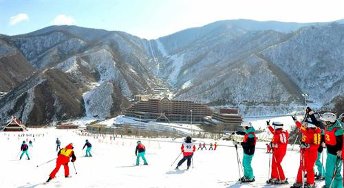 Khu nghỉ dưỡng trượt tuyết Masikryong. YONHAP/TTXVN Khu nghỉ dưỡng trượt tuyết Masikryong. YONHAP/TTXVN