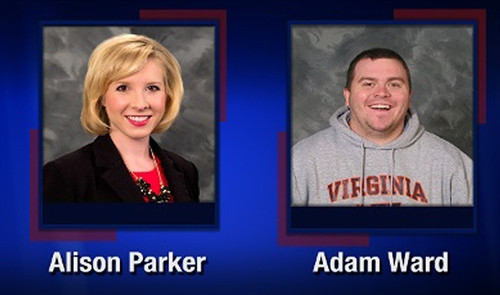 Hai phóng viên Alison Parker (trái) và Adam Ward (phải) bị sát hại khi đang tác nghiệp. Ảnh:: AFP/ TTXVN