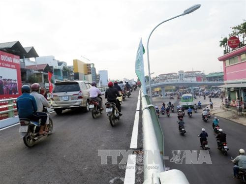 Thông xe nhánh 1 Nguyễn Oanh - Nguyễn Kiệm. Ảnh: Hoàng Hải-TTXVN