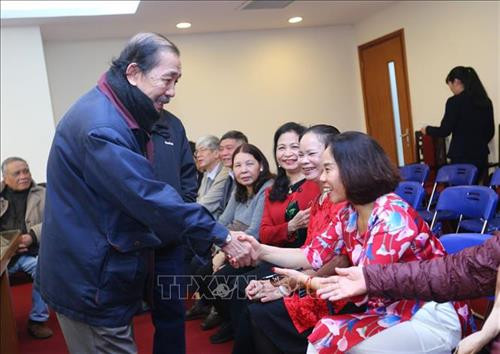 Các đại biểu tại buổi gặp mặt. Ảnh: Danh Lam - TTXVN Các đại biểu tại buổi gặp mặt. Ảnh: Danh Lam - TTXVN