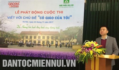 Ông Triệu Ngọc Lâm, Phó Tổng Biên tập phụ trách- Trưởng ban Tổ chức cuộc thi đọc diễn văn khai mạc. Ảnh: pnduc Ông Triệu Ngọc Lâm, Phó Tổng Biên tập phụ trách- Trưởng ban Tổ chức cuộc thi đọc diễn văn khai mạc. Ảnh: pnduc