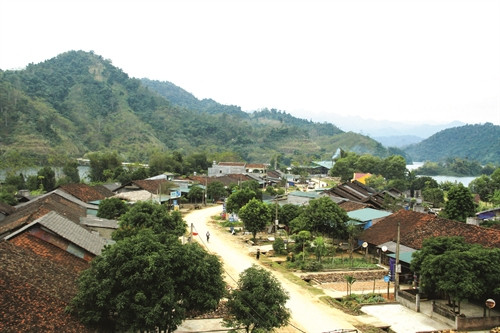 Toàn cảnh Khu tái định cư Xá Thị, xã Đà Vị, huyện Na Hang