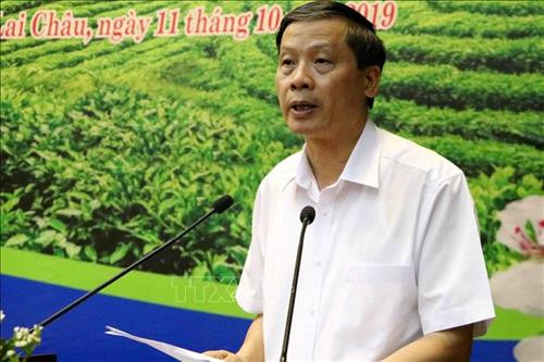 Phó Bí thư Thường trực Tỉnh ủy, Chủ tịch HĐND tỉnh Lai Châu Vũ Văn Hoàn phát biểu tại Hội nghị. Ảnh: Công Tuyên-TTXVN Phó Bí thư Thường trực Tỉnh ủy, Chủ tịch HĐND tỉnh Lai Châu Vũ Văn Hoàn phát biểu tại Hội nghị. Ảnh: Công Tuyên-TTXVN