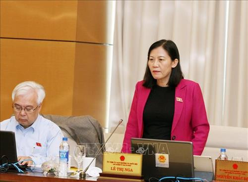 Chủ nhiệm Uỷ ban Tư pháp của Quốc hội Lê Thị Nga phát biểu. Ảnh: Nguyễn Dân -TTXVN Chủ nhiệm Uỷ ban Tư pháp của Quốc hội Lê Thị Nga phát biểu. Ảnh: Nguyễn Dân -TTXVN